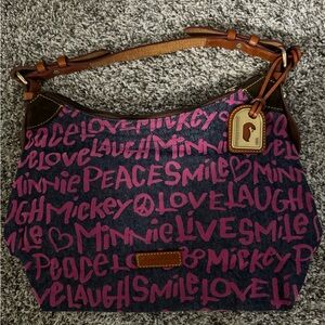 Dooney & Bourke Pink and Blue Hobo Bag